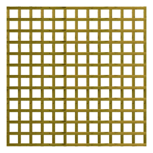 1.83M x 1.83M Traditional Square Trellis Panel - Pressure Treated Green/Natural