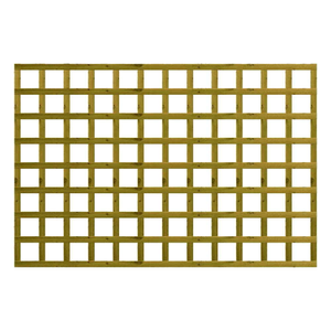 1.83M x 1.2M Traditional Square Trellis Panel - Pressure Treated Green/Natural