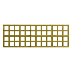 1.83M x 0.6M Traditional Square Trellis Panel - Pressure Treated Green/Natural