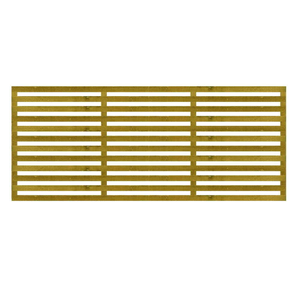 1.83M x 0.75M Slatted Trellis - Pressure Treated Green/Natural