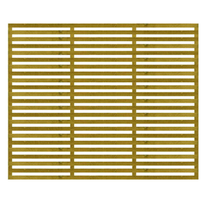 1.83M x 1.5M Slatted Trellis - Pressure Treated Green/Natural