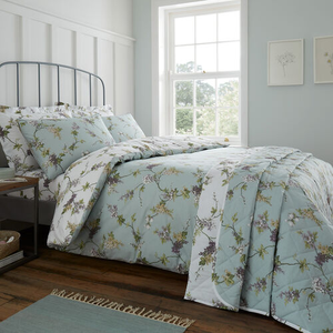 KING DUVET COVER Wisteria Duck Egg