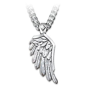 Genuine Diamond Bless & Protect Grandson Pendant Necklace