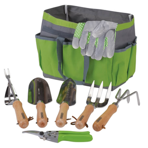Draper 08997 Stainless Steel Garden Tool Set with Storage Bag 8 Piece