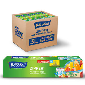 Bacofoil<sup>®</sup> ZIPPER<sup>®</sup> All Purpose Bags Medium | 288 Bulk Buy