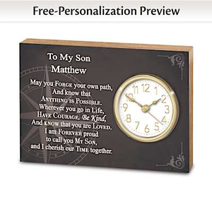 My Son, My Blessing Personalized Clock