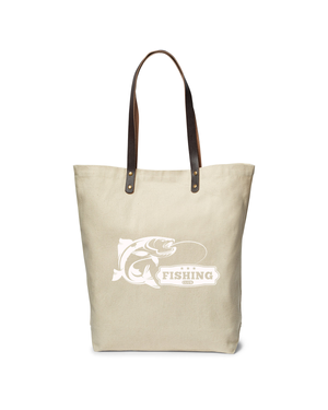 Urban  Cotton Tote Bag with Leather  Handles