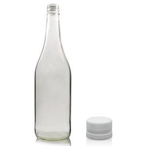 750ml Clear Glass Wine Bottle With Screw Cap - White
