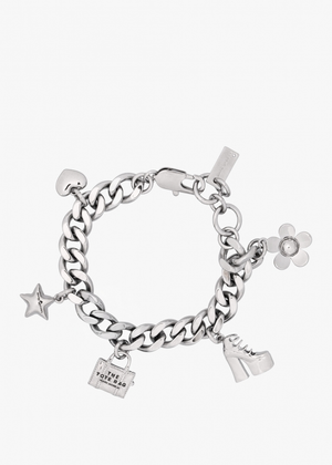 The Mini Icon Light Antique Silver Charm Bracelet 