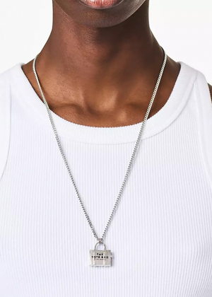 The Tote Bag Light Antique Silver Necklace 
