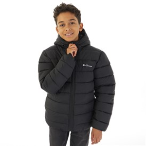 Ben Sherman Boys Classic Puffer Coat Black