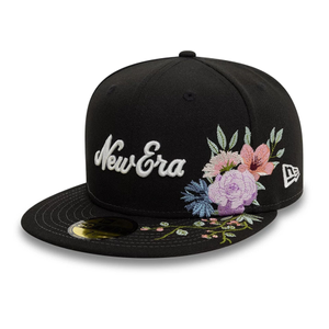 New Era Floral Emblem Black 59FIFTY Fitted Cap