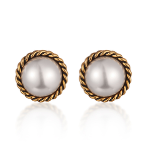 Vintage Style Faux Pearl Studs
