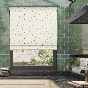 Ink Spots, Grey - Twist&Fit Roman Blind