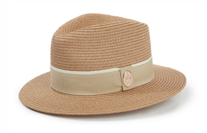 The Orford Fedora in Natural with Fawn Ribbon