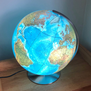 Duo Hand-laid 34cm Illuminated Globe