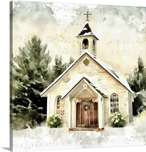 Country Church At Christmas I
