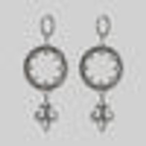 VOW. Gothic Fleur de Lis Hoop Earrings - Silver - Silver