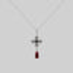 CRIMSON. Fleur de Lis Garnet Collar - Silver - Silver