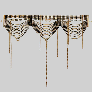 ALLURE. Dazzle Chain Drop Choker - Gold - Gold