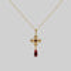 CRIMSON. Fleur de Lis Garnet Collar - Gold - Gold