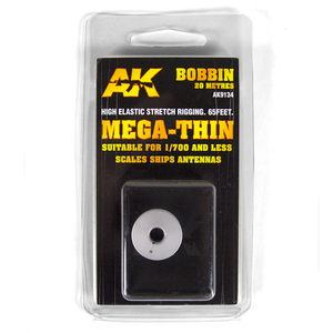 AK Interactive 9134 Elastic Rigging Mega-Thin 65ft - For 1:700 Model Ships