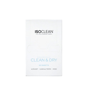 ISOCLEAN Makeup Remover Dry Wipe Cotton Cleansing Disposable Towels (60)