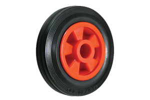 Solid Rubber Wheels with Plastic Centre 260.00mm Wheel Diameter 25.40mm (+/-0.25mm) Bore Size