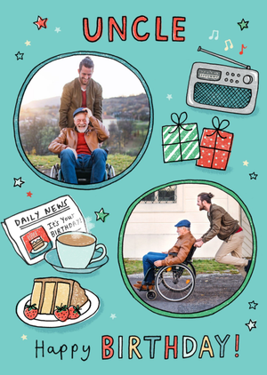 Uncle Happy Birthday Photo Upload Card