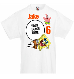 Personalised Kids Spongebob T-Shirt with Photo