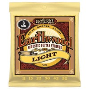 Ernie Ball 3004 Earthwood 11-52, 3 Pack