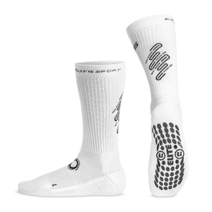 Elite Anti-slip Football Sock - White - M