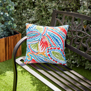 Tropical Print Outdoor Cushion 45cm x 45 - Multi