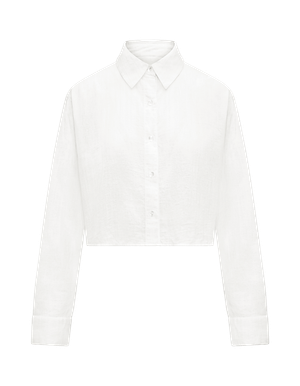 The Cropped Shirt - Cotton White (XXL)