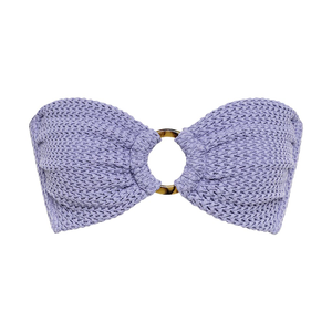 Lavender Crochet Tori Ties Bandeau Bikini Top (XS)