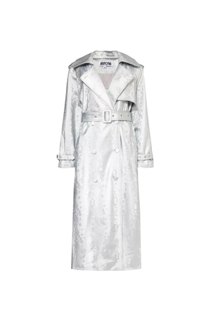 Vivienne Silver Animal Metallic Trench Coat (XS)