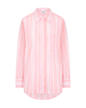 The Midi Shirt - Fondant Pink Stripe (XL)
