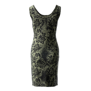 Fully Fashioning Sofie Fitted Mini Dress - Black & Green (S)