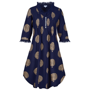 Annabel Cotton Tunic In French Navy (S)
