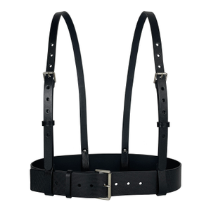 Textured Leather Suspender Harness (S)