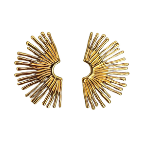 Golden Fanfare Waterproof Earrings (one size)