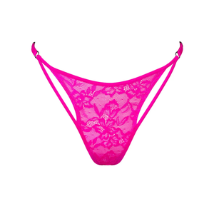 Hologram Adjustable Thong Electric Magenta (M/L)