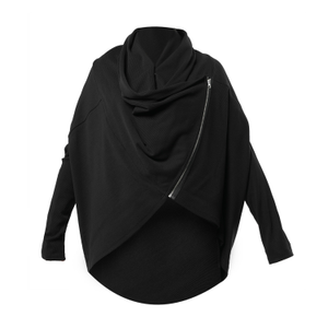 Black Loose Cardigan With Side Zipper (M/L)