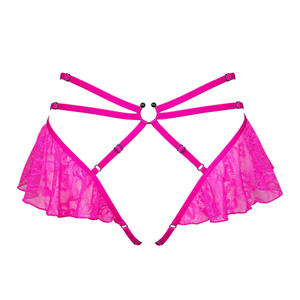 Hologram Skirted Harness Electric Magenta (M/L)