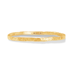 Hammered Bangle In Gold Vermeil (M)