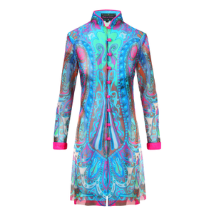 Summer Paisley Lightweight Chiffon Selena Jacket (M)