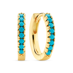 Earrings Ellera - Gold & Turquoise (M)