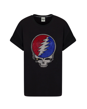 The Original Grateful Dead Rhinestone Stealie T-Shirt - Black (L)