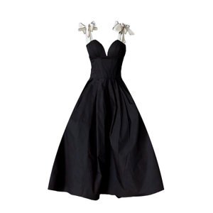 Black Corset Dress With Contrasting Ties (L)