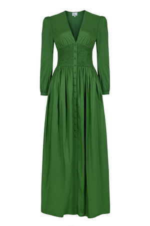 The Kōr Organic Cotton Maxi Dress In Green (L)